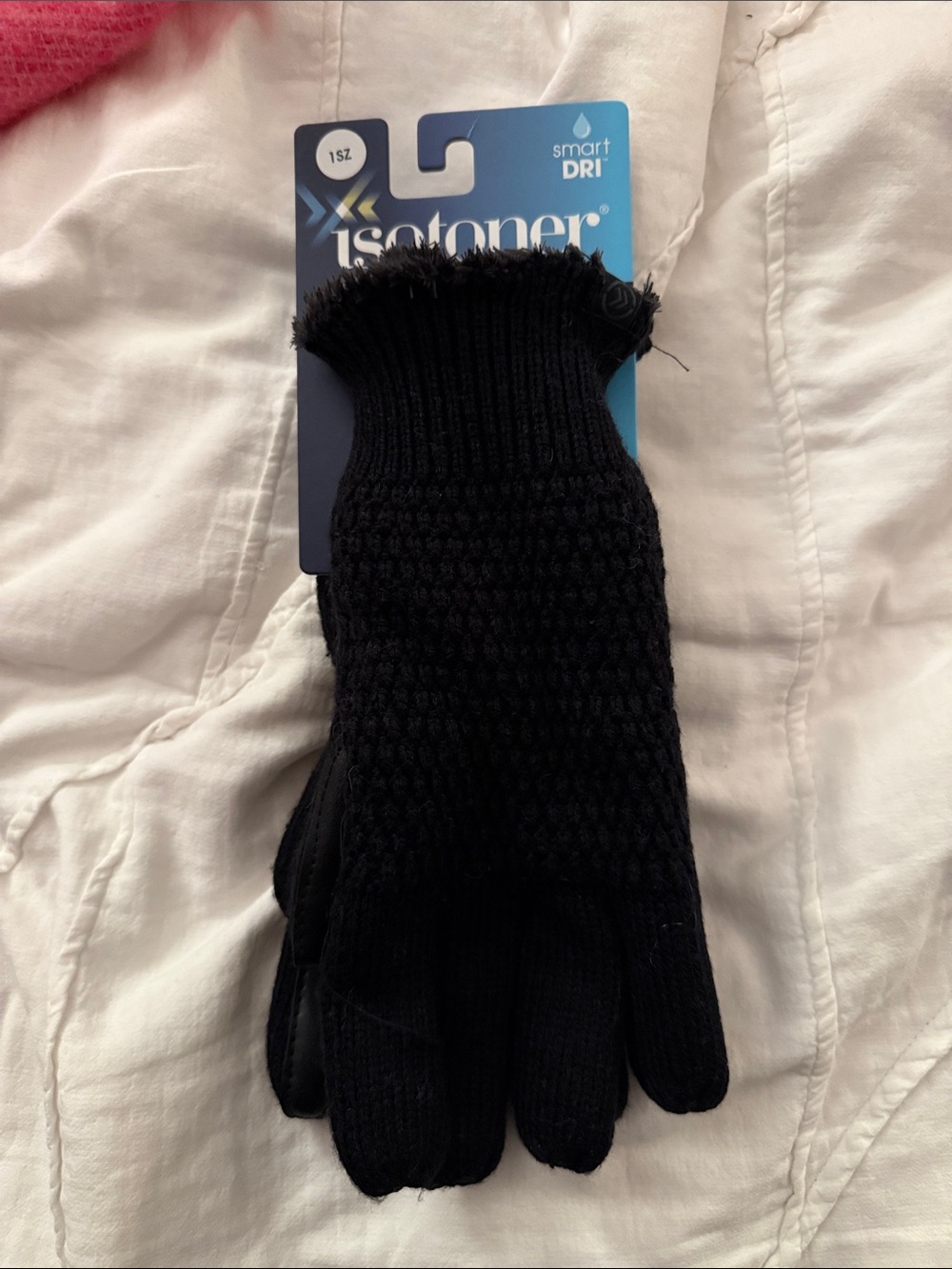 isotoner Black Knit SmartDRI Gloves